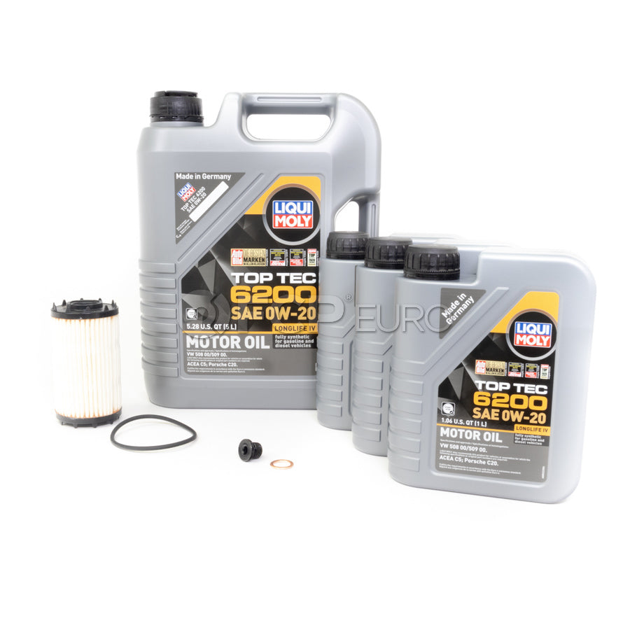 Porsche Engine Oil Change Kit (0W20) - Liqui Moly/Hengst 971OILKT