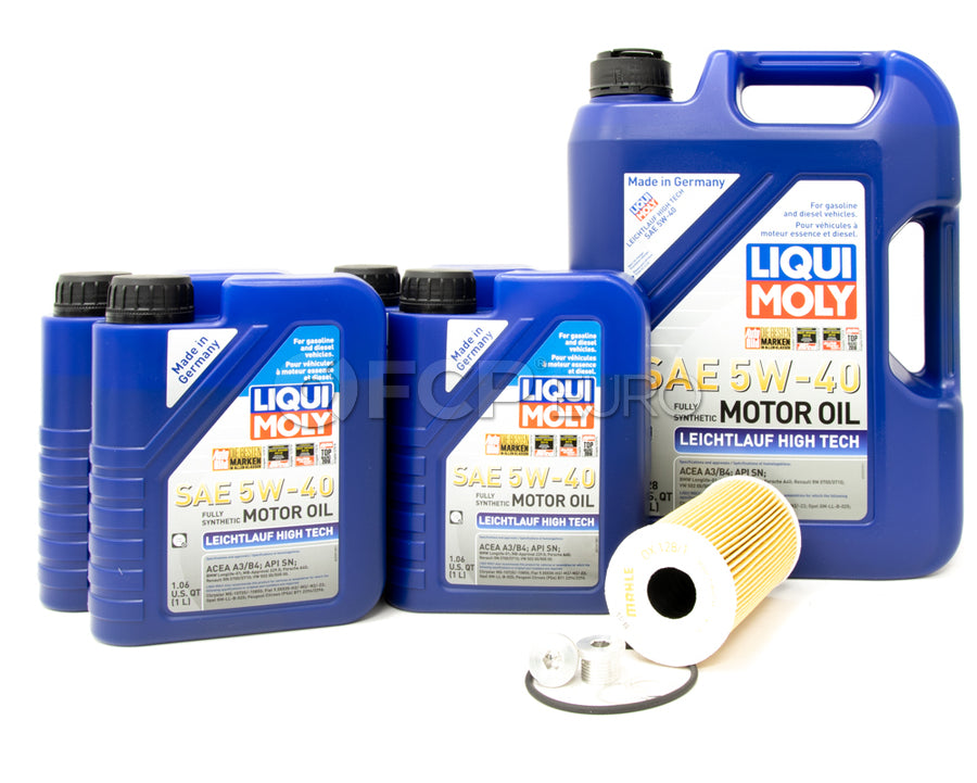 Porsche Engine Oil Change Kit (5W-40) - Liqui Moly/Mahle 9PAOILKT2