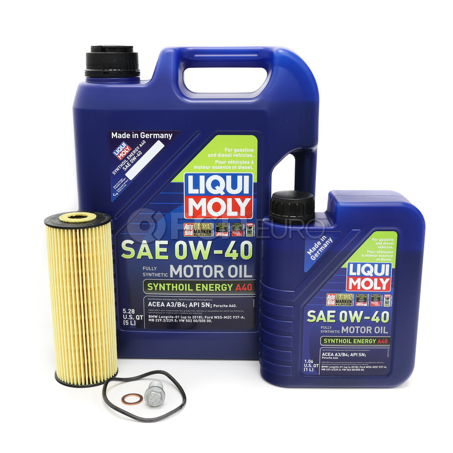 Mercedes Oil Change Kit 0W-40 - Liqui Moly 1041800109.6L