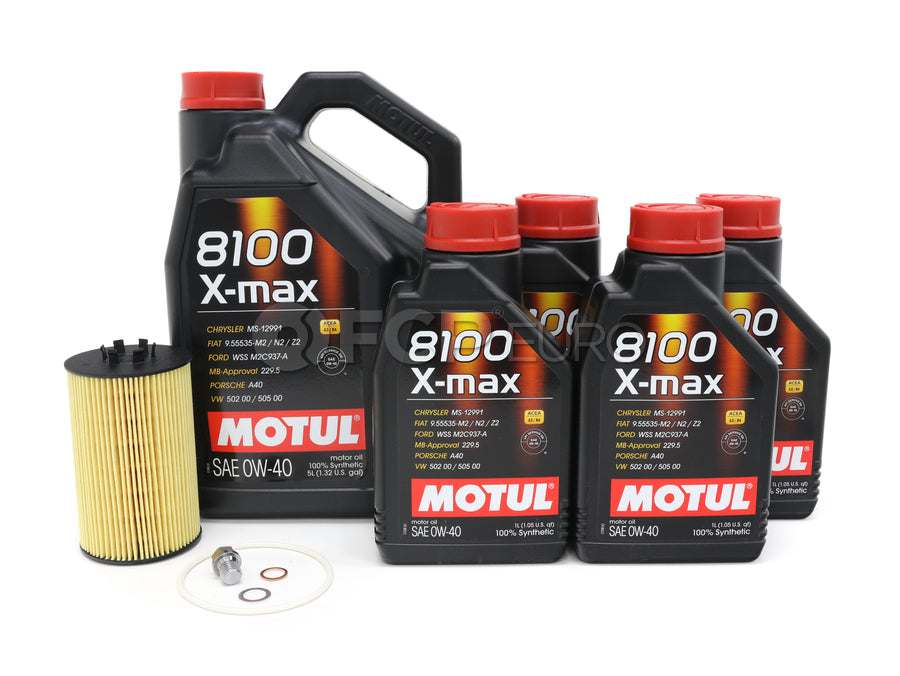 Mercedes Oil Change Kit 0W-40 - Motul X-max 0001803009.9L