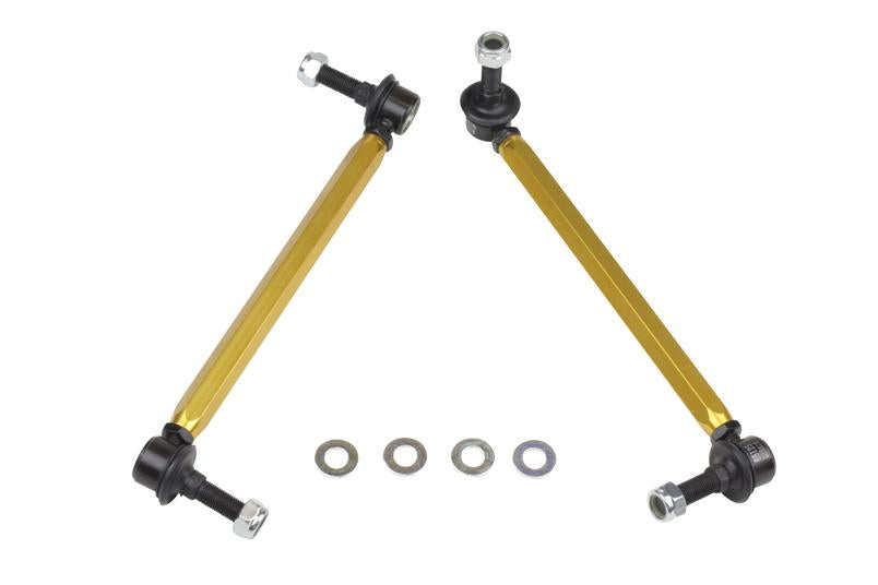 Whiteline 05+ Mustang Coupe 8cyl (Inc Shelby GT/ GT500) Front Swaybar Link Kit H/Duty Adj Steel Ball