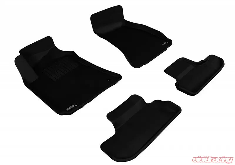 3D MAXpider 2008-2010 Dodge Challenger Kagu 1st & 2nd Row Floormats - Black