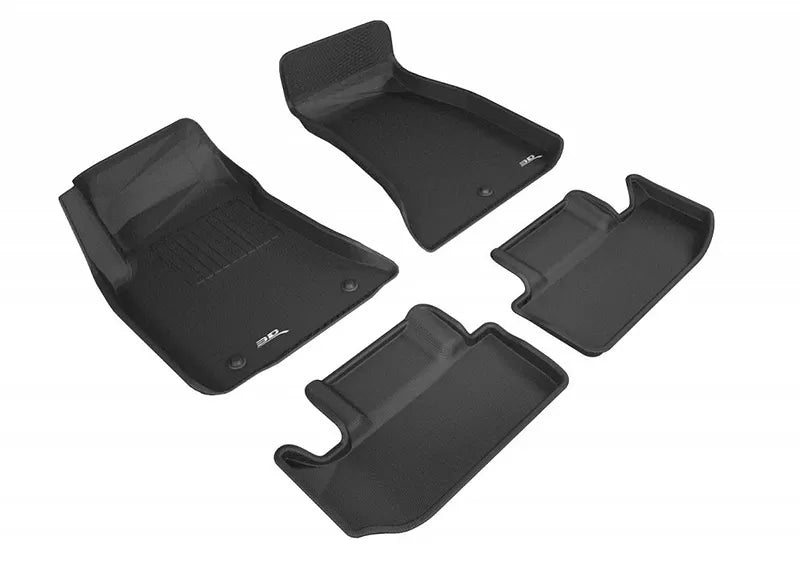 3D MAXpider 2015-2020 Dodge Challenger Rwd Kagu 1st & 2nd Row Floormats - Black