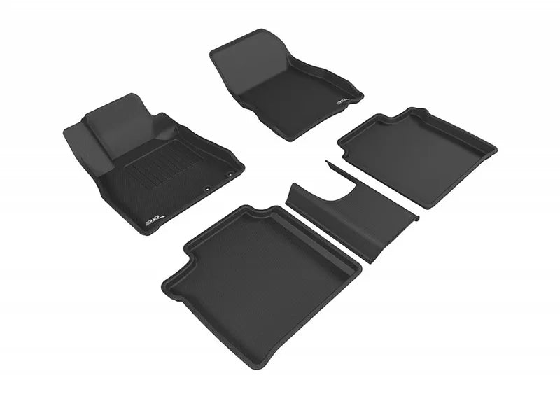 3D MAXpider 2014-2019 Nissan Versa Note Kagu 1st & 2nd Row Floormats - Black