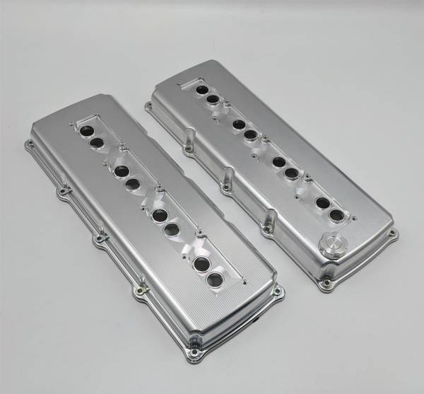 GRANATELLI DODGE HEMI VALVE COVER SET. BILLET. 5.7. 6.1. 6.2 & 6.4 WITH OIL FILL