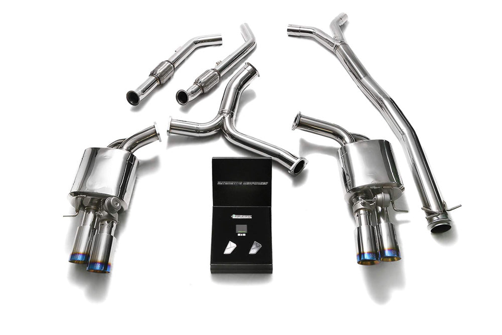 ARMYTRIX Valvetronic Exhaust System for BRABUS Diffuser Mercedes-Benz C400 | C450 | C43 AMG W205 2015-2021