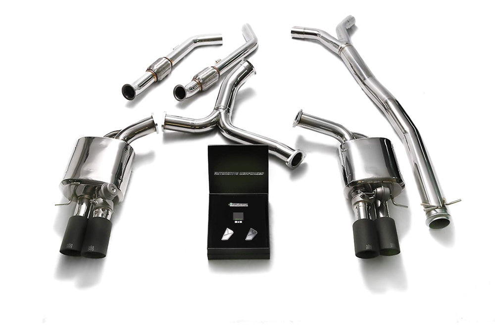 ARMYTRIX Valvetronic Exhaust System for BRABUS Diffuser Mercedes-Benz C400 | C450 | C43 AMG W205 2015-2021