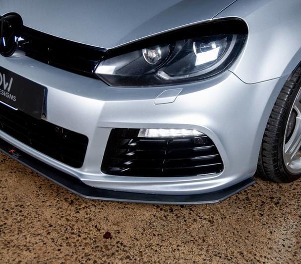 Flow Designs MK6 Golf R Front Lip Splitter & Aerospacers V3 - 0