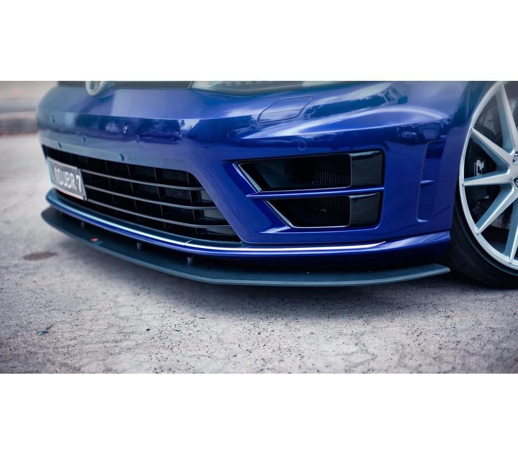 Flow Designs MK7 Golf R Front Lip Splitter V3 & Front Crossbar Mounts - 0