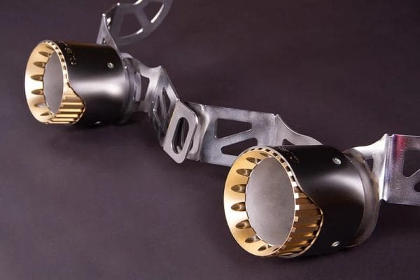 Capristo Exhaust System With Black Chrome/Gold End Pipes - Maserati / MC20 | 02MA09203014