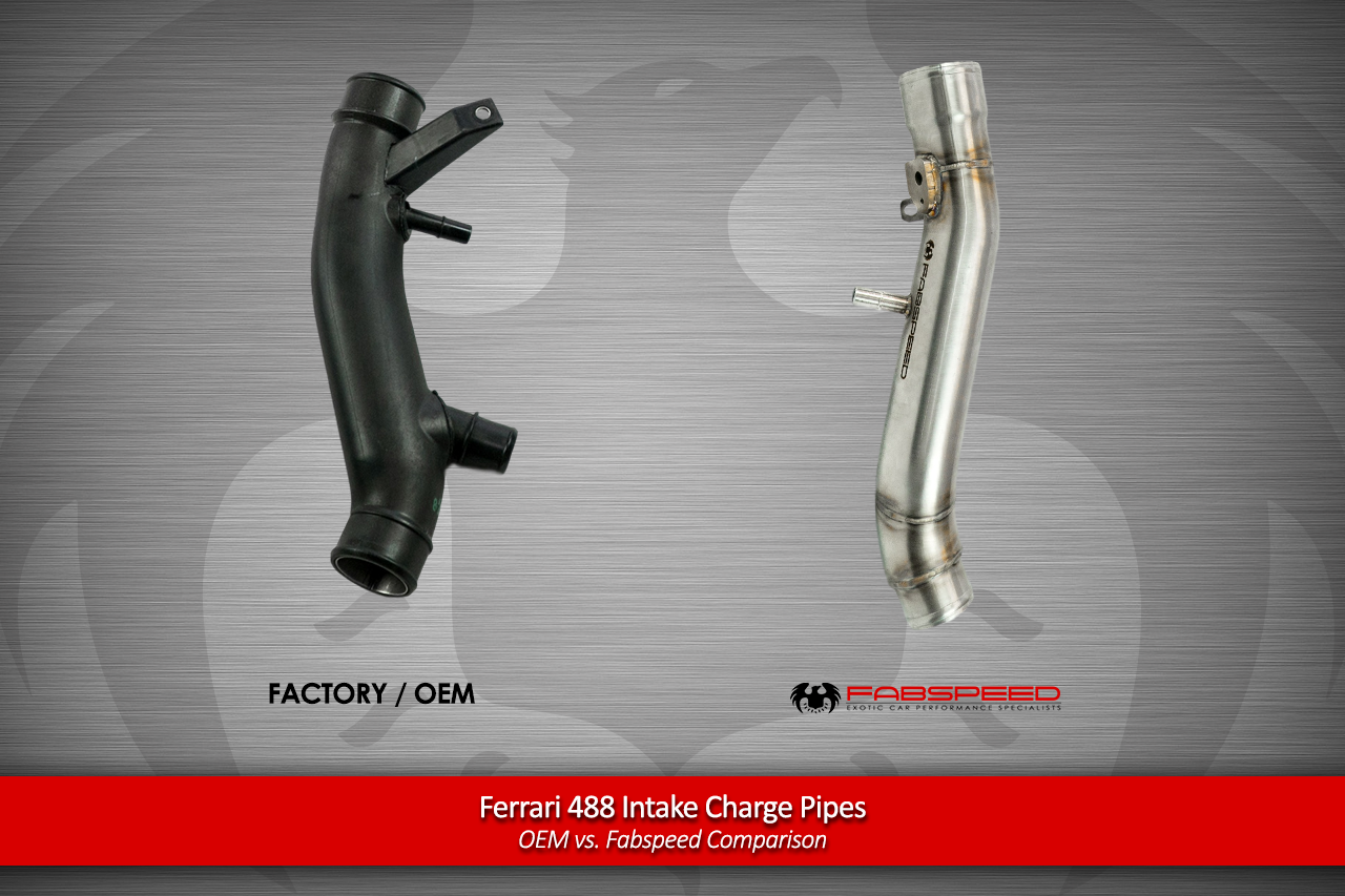 Fabspeed Ferrari 488 Intake Charge Pipes