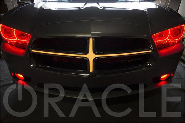 Oracle 11-14 Dodge Charger Illuminated Grille Crosshairs - Amber SEE WARRANTY