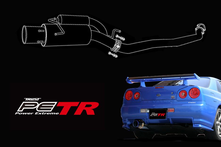 GReddy 99-02Nissan Skyline GT-R R34 Power Extreme TR Cat-Back Exhaust - 0