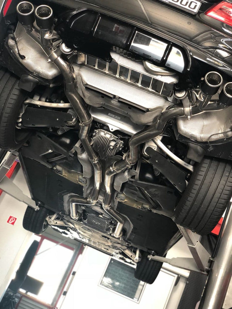 BMW M5 (F90) Valved Exhaust System, Mid-Pipes, & CES-3 Remote Kit With Carbon Fiber Tips