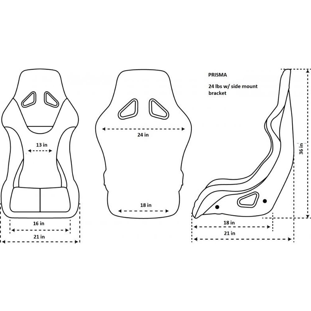 NRG Prisma Large Bucket Seat