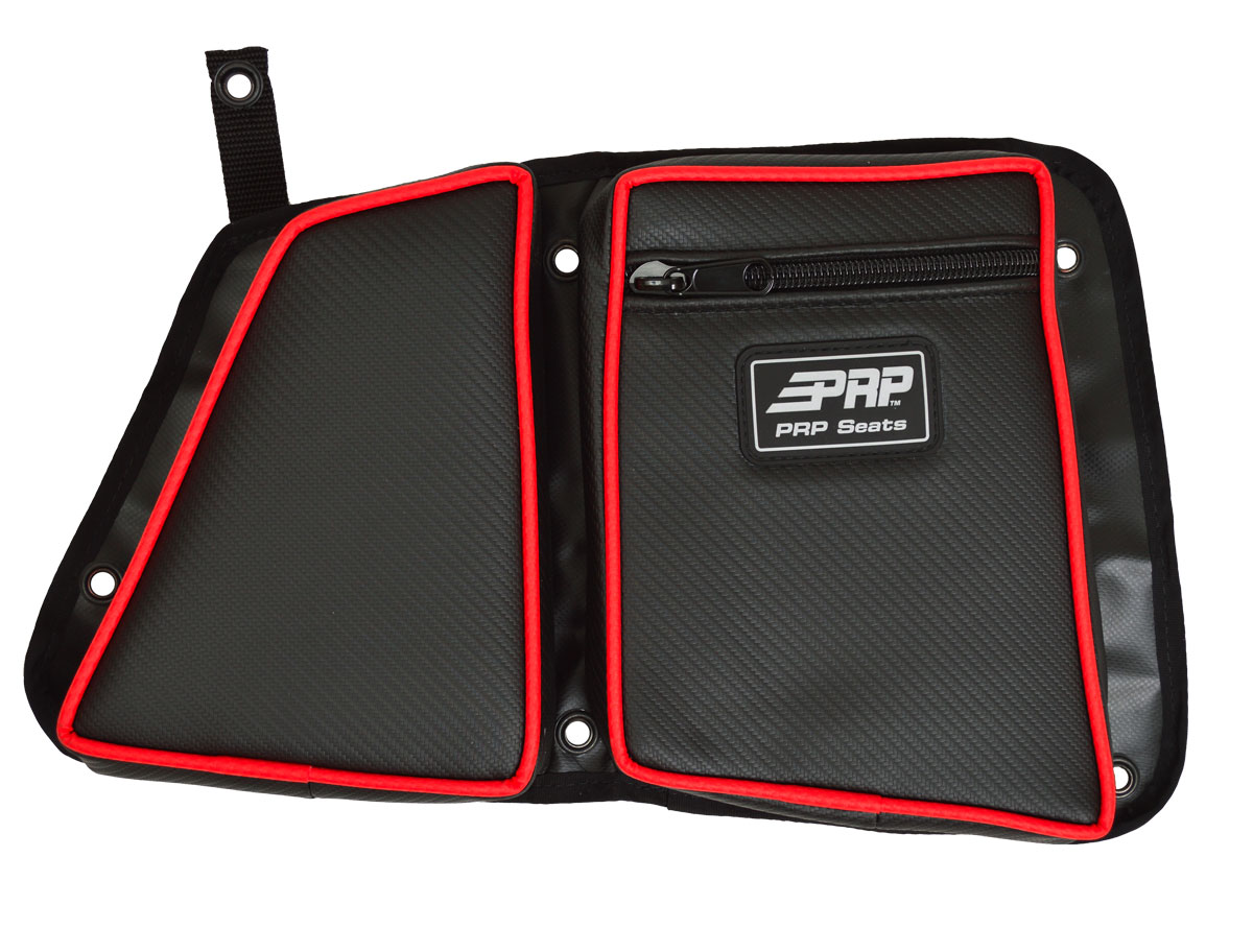 PRP Polaris RZR Rear Door Bag with Knee Pad for Polaris RZR/(Passenger Side)- Red