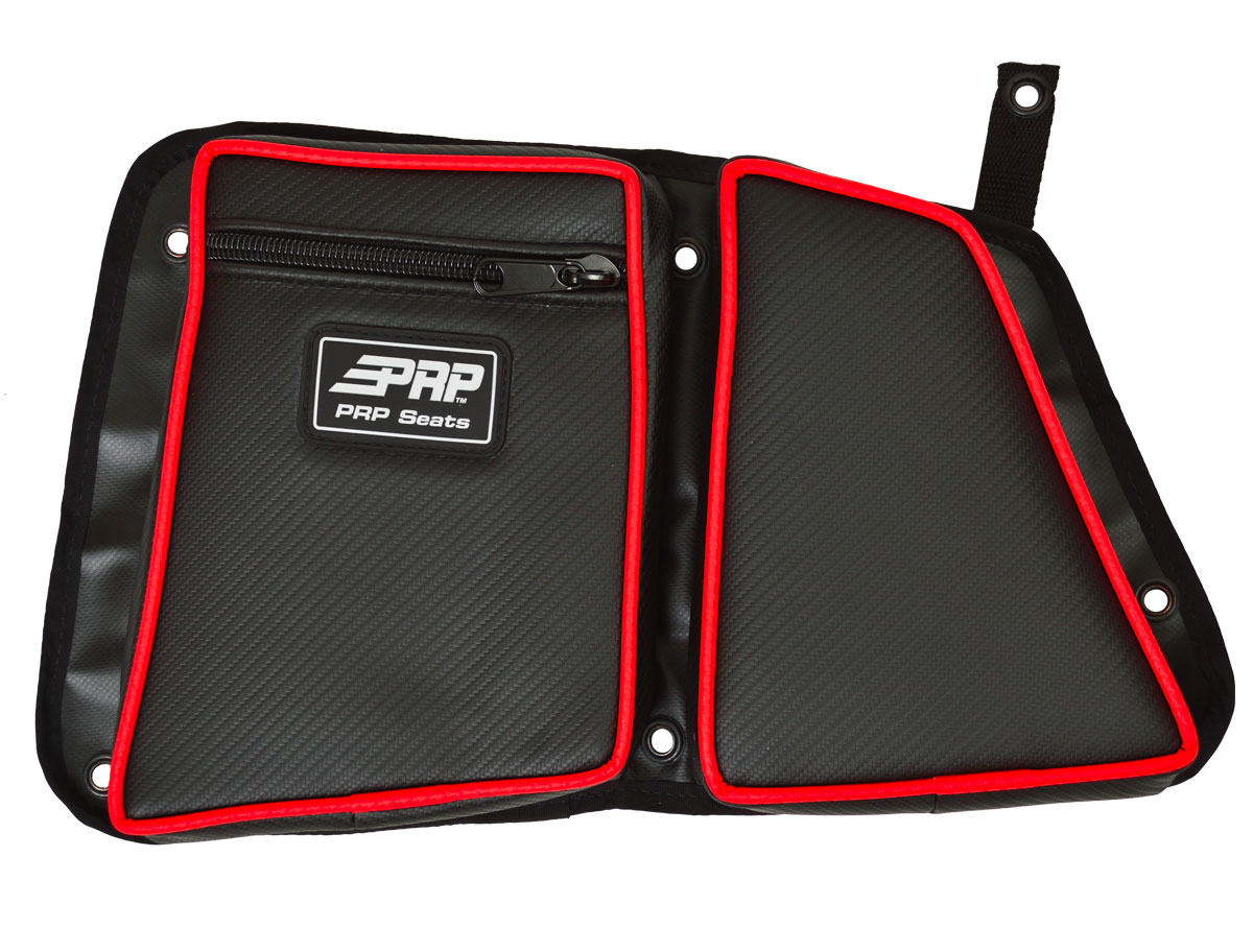 PRP Polaris RZR Rear Door Bag with Knee Pad for Polaris RZR (Driver Side)- Red