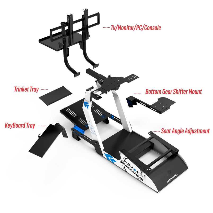 NRG Racing Simulator Stand for Logitech, Thrustmaster, and Fanatec