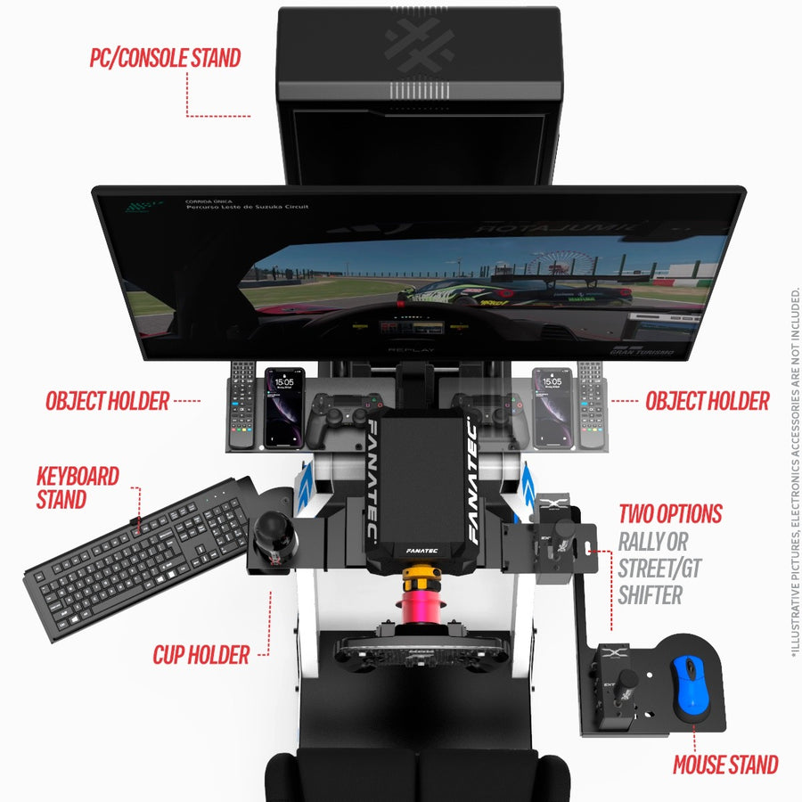 NRG Racing Simulator Stand for Logitech, Thrustmaster, and Fanatec