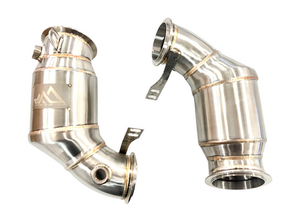 MAD US F90 M5 F92 M8 Downpipes S63R Primary Catted (200 Cell) | MAD-2060