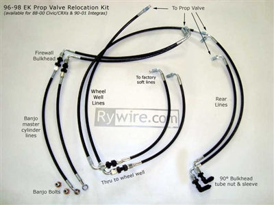 Rywire Proportion Valve Relocation Kit (Drop Ship Only - On PO Note Vehicle and Master Cyl Type) - 0