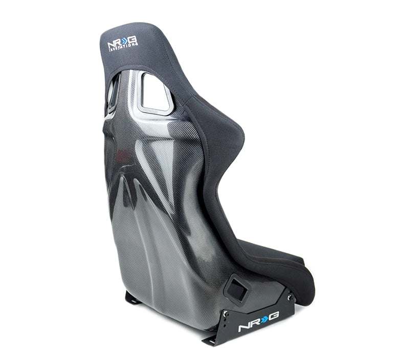 NRG Carbon Fiber Bucket Seat - Large - Black - 0