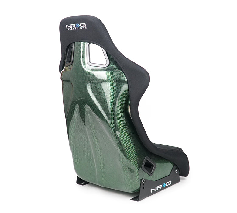 NRG Carbon Fiber Bucket Seat - Large - Green - 0