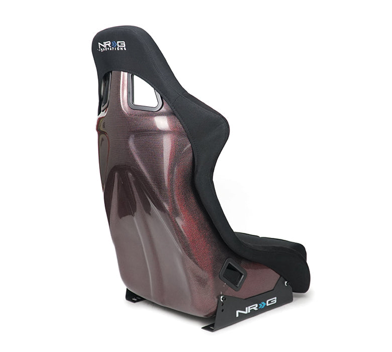 NRG Carbon Fiber Bucket Seat - Large - Red - 0