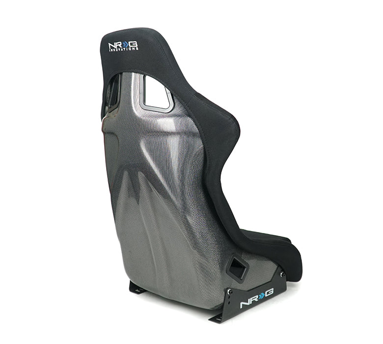 NRG Carbon Fiber Bucket Seat - Large - Silver - 0