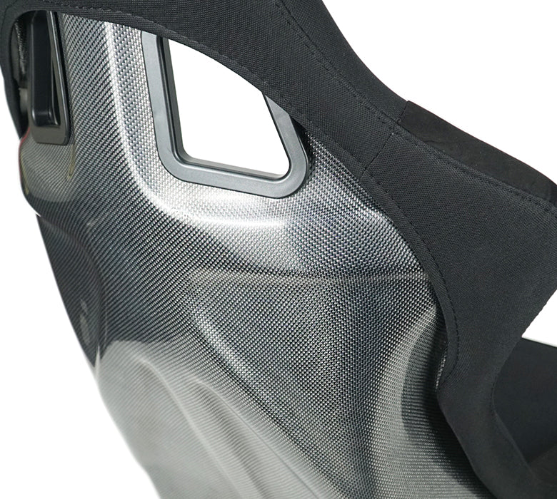 NRG Carbon Fiber Bucket Seat - Large - Silver