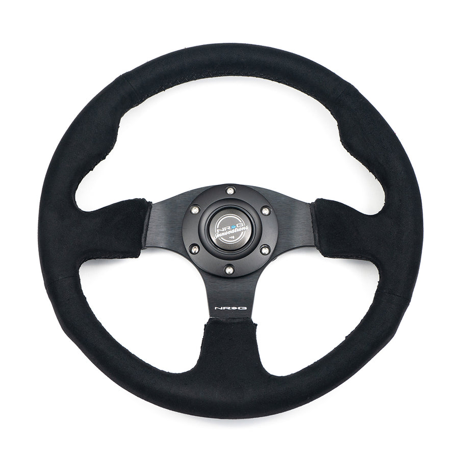 NRG Reinforced Steering Wheel (320mm) Alcantara Steering Wheel w/ Black Stitching