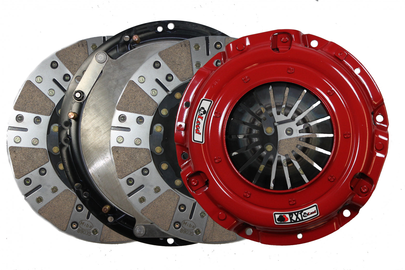 McLeod RXT Twin Disc Clutch Kit 18-19 Ford Mustang GT 1 x 23 Spline 0 Bal w/164T 8 Bolt AL Flywheel - 0