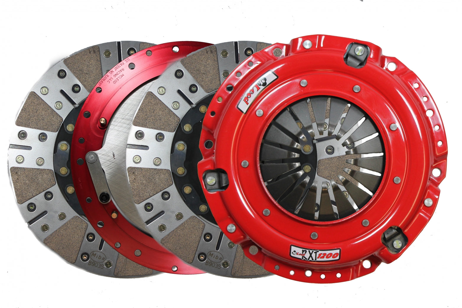 McLeod RXT 1200 Twin Disc Clutch Kit w/ 8 Bolt Flywheel 164T - 1-1/8in x 26 Spline Input Trans