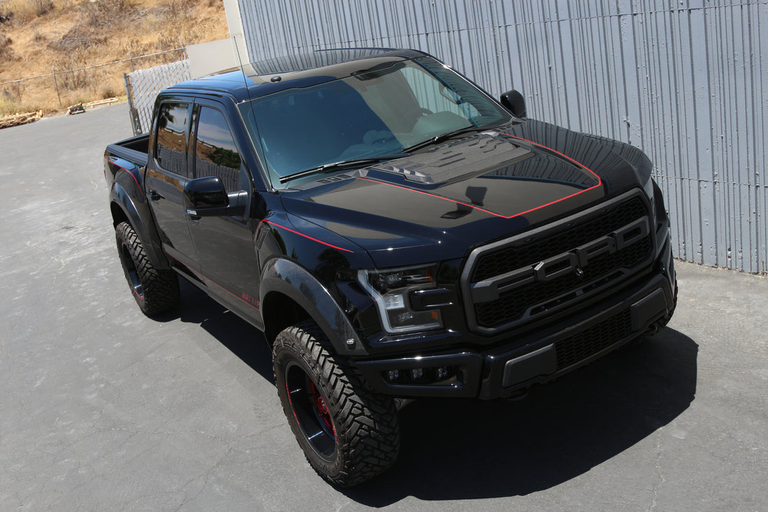 CARBON FIBER Raptor Hood Vent Ford Raptor 2017-Up - 0