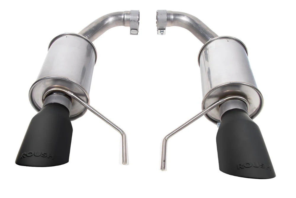Roush 2024 Mustang GT & EcoBoost Dual Tip Axle Back Exhaust - Black Tip