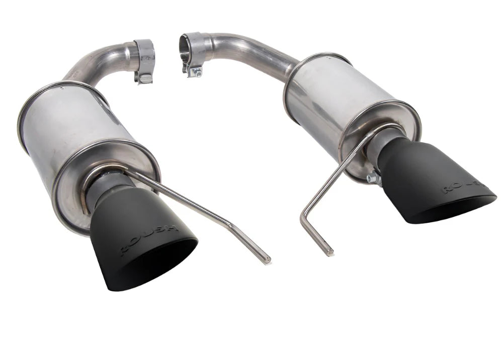 Roush 2024 Mustang GT & EcoBoost Dual Tip Axle Back Exhaust - Black Tip