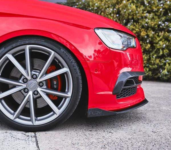 Flow Designs Front Lip Splitter Winglets (Pair) - Audi S3 8V PFL Sedan - 0