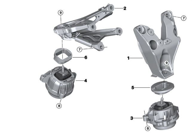 A9X Toyota Supra/G29 Z4 Billet Motor Mount Inserts