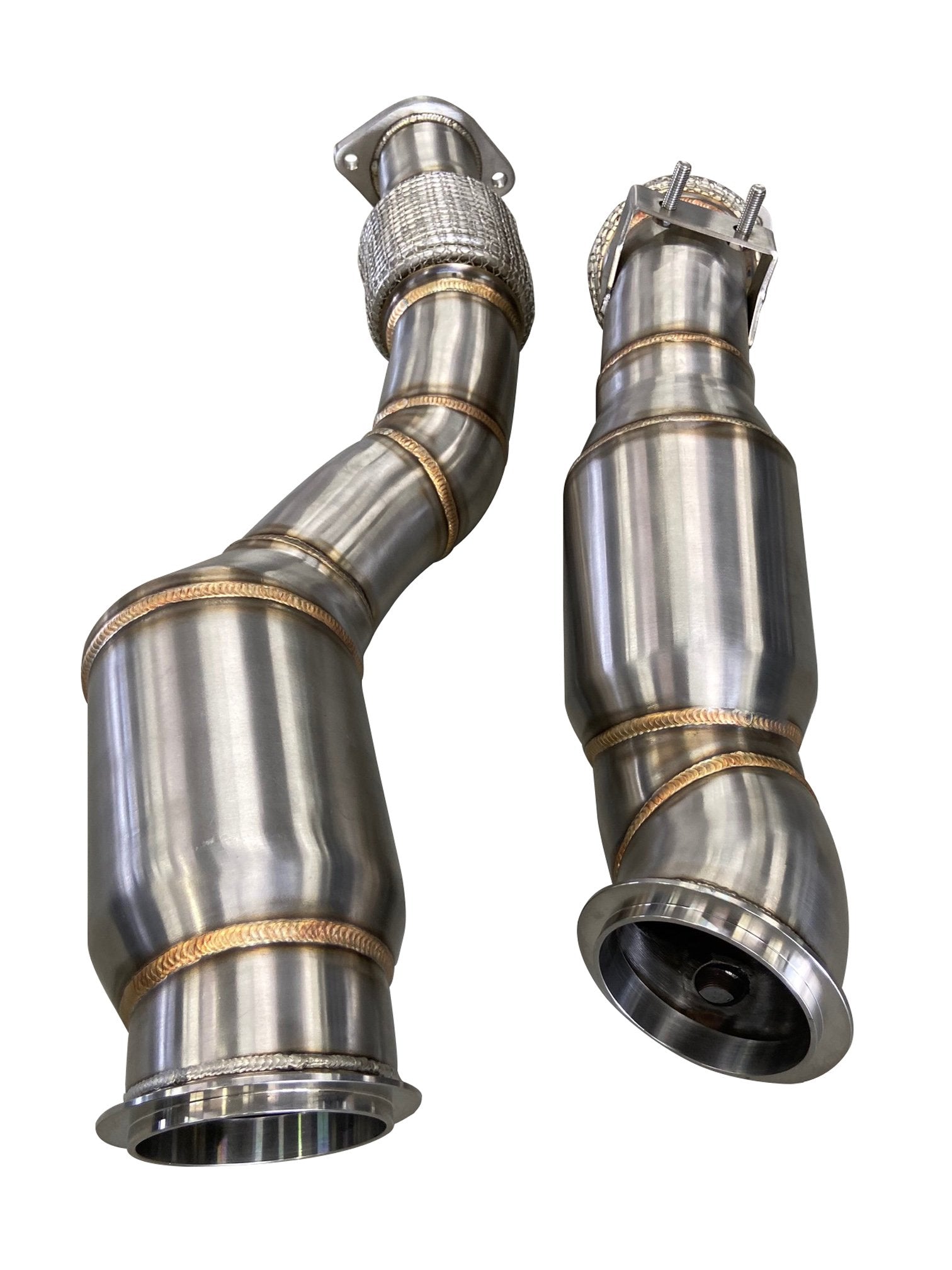 Active Autowerke BMW S58 F97/F98 X3M/X4M Downpipes w GESI CAT - 0