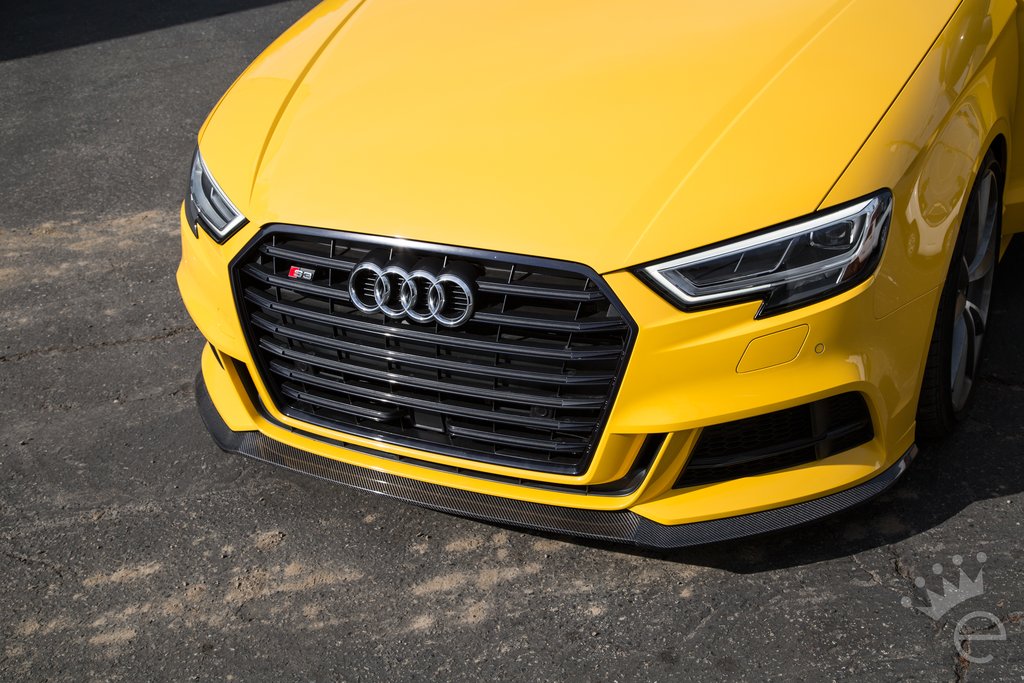 PURE Carbon Fiber Front Lip Splitter / Spoiler For Audi S3 8V (Facelift)