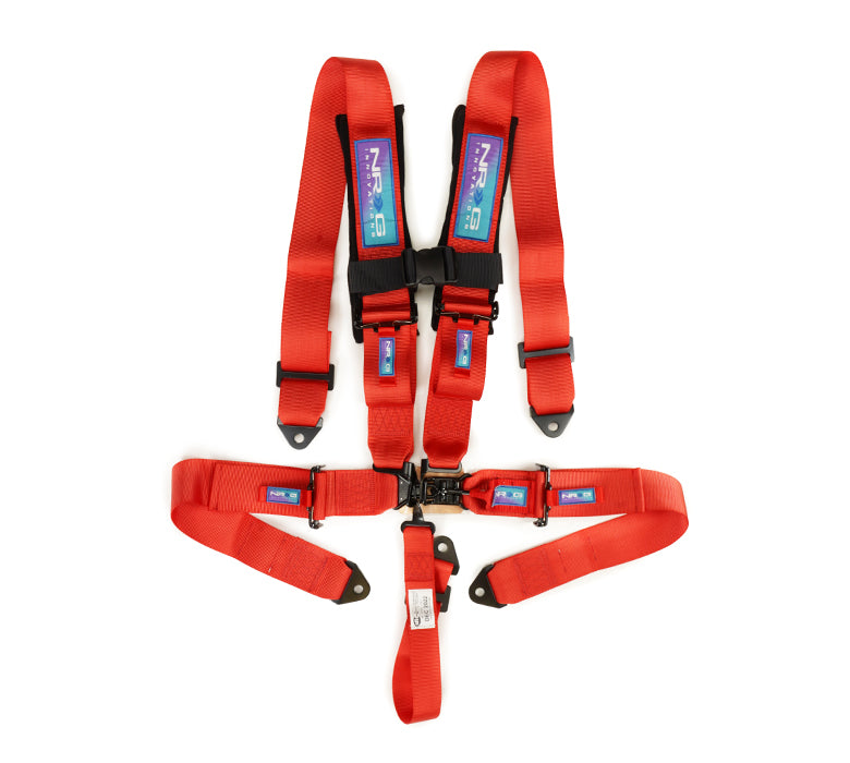 NRG SFI 16.1 5PT 3in Seat Belt Harness with Pads / Latch Link - Red