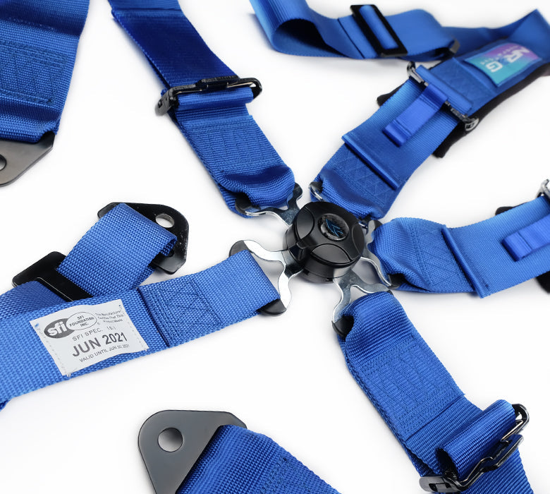 NRG 5PT 3in. Seat Belt Harness / Cam Lock - Blue - 0