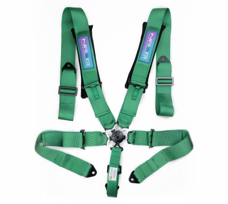 NRG 5PT 3in. Seat Belt Harness / Cam Lock - Green