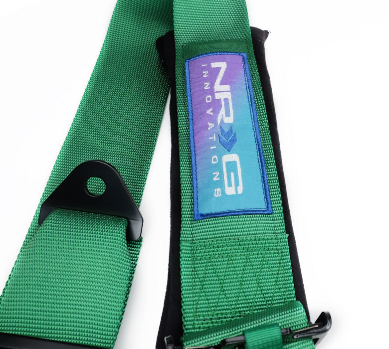 NRG 5PT 3in. Seat Belt Harness / Cam Lock - Green