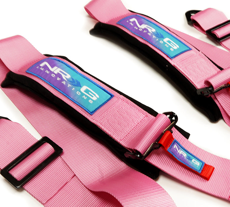 NRG 5PT 3in. Seat Belt Harness / Cam Lock - Pink