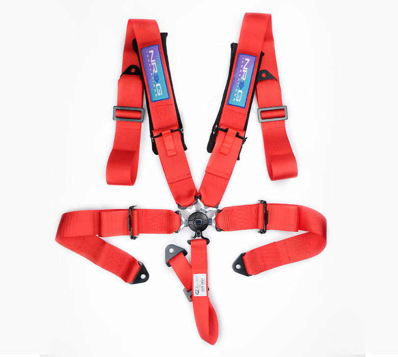 NRG 5PT 3in. Seat Belt Harness / Cam Lock - Red