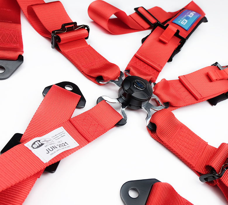 NRG 5PT 3in. Seat Belt Harness / Cam Lock - Red - 0