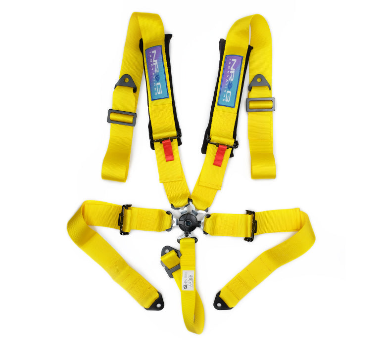 NRG 5PT 3in. Seat Belt Harness / Cam Lock - Yellow