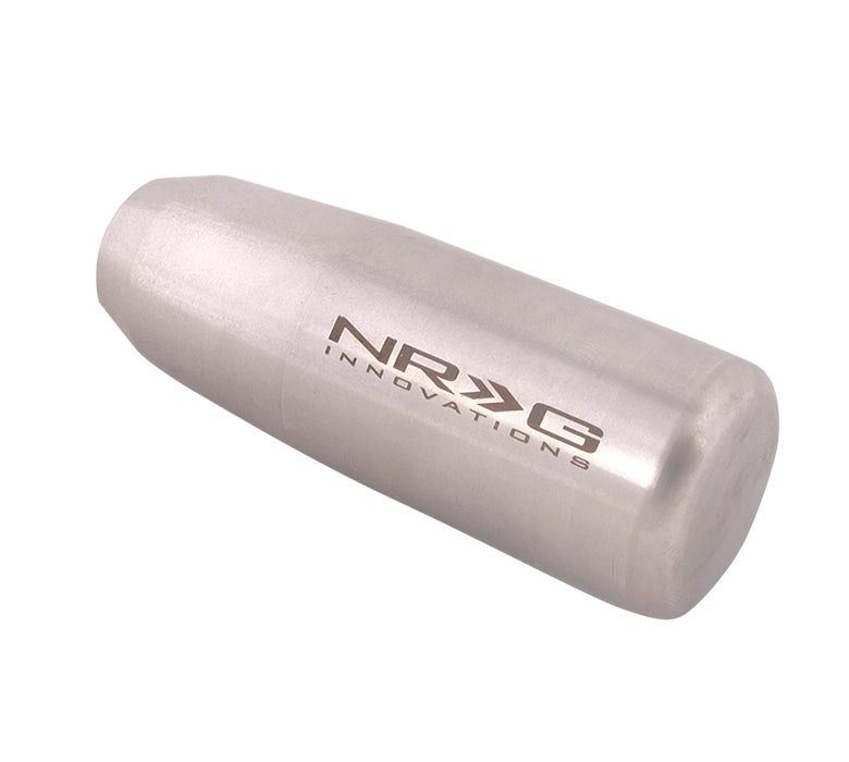 NRG Universal Short Shifter Knob - 3.5in. Length / Heavy Weight .85Lbs. - Silver - 0