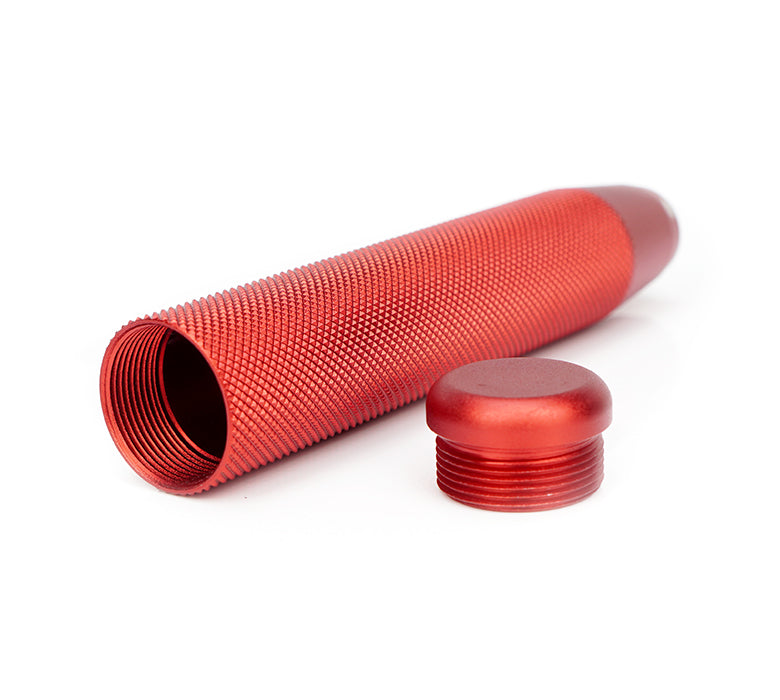 NRG Shift Knob Knurl Hidden Gem Long Red - 0